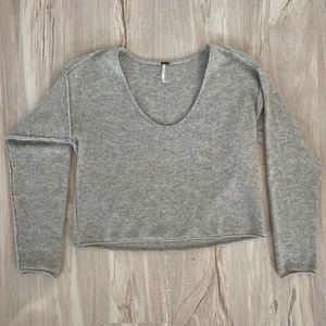 FREE PEOPLE Grey Cashmere Sweater